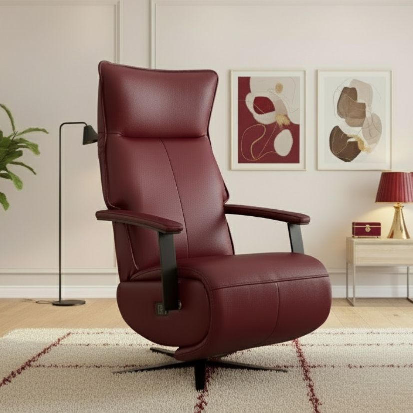 Počivalnik Bonita - bordo usnje