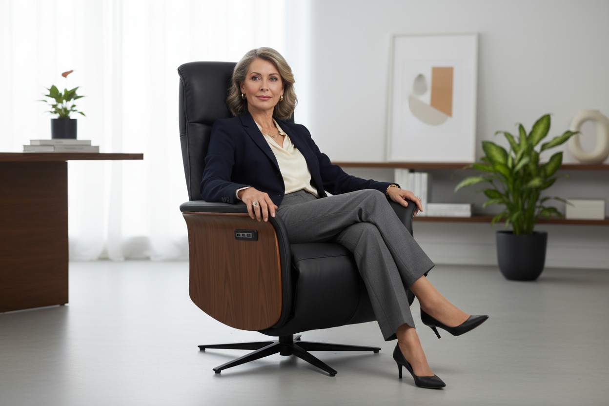 Počivalnik Bor črno usnje – Bild 2